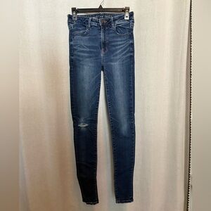 American Eagle Outfitters Women's Dark Indigo Skinny Jeans